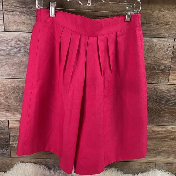 WORTHINGTON Pleated Dressy Shorts Skirtlike Fully Lined Size 8 Vintage Fushia - Picture 3 of 8